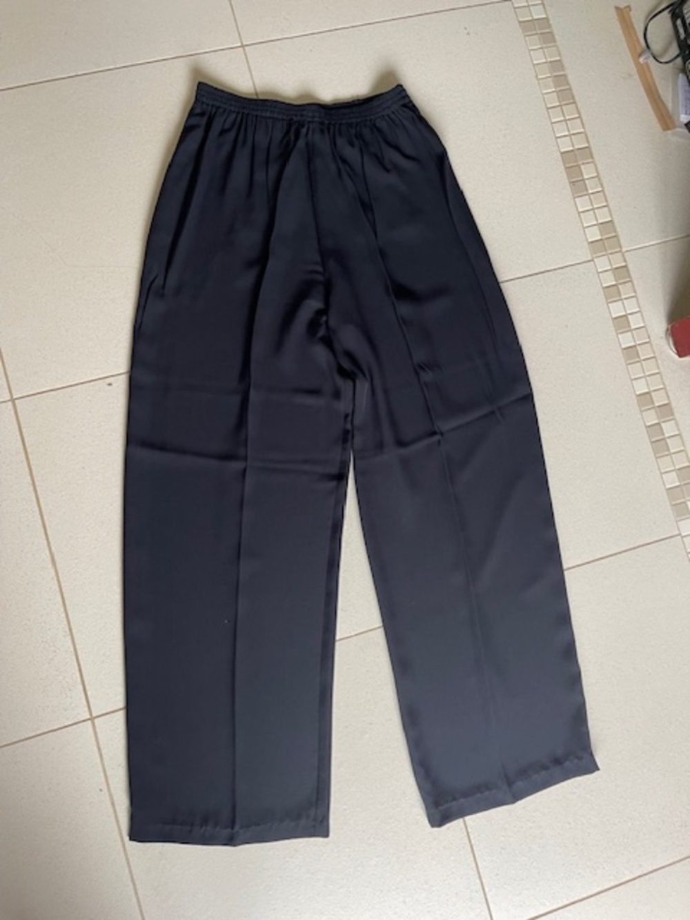 Ann Namba Black Silk Pants Large